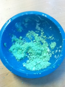 The remains of the mixture after I shaped the rest into the mold